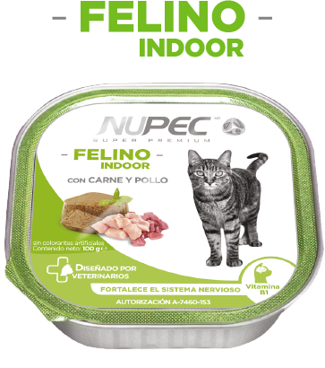 4x Nupec Alimento Húmedo Felino Indoor con Carne y Pollo