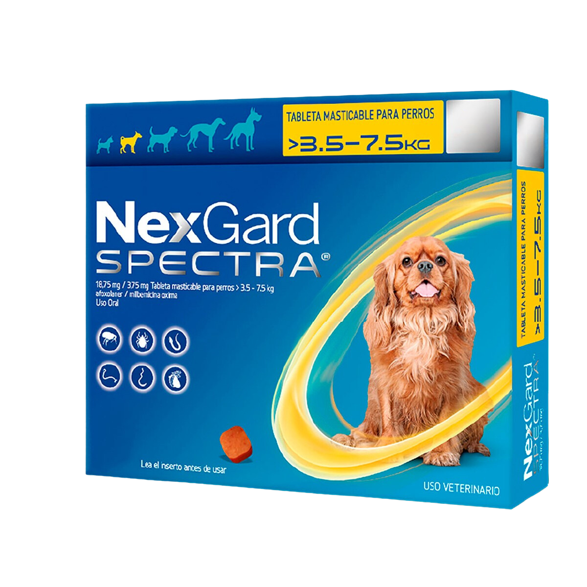 Nexgard Spectra 1 pastilla 3.5-7.5 kg