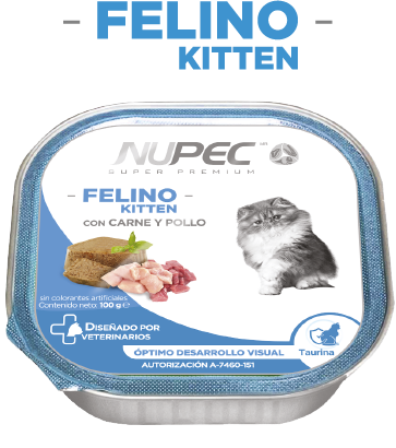 4x Nupec Alimento Húmedo Felino Kitten con Carne y Pollo