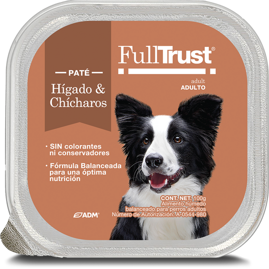 FullTrust Alimento Húmedo Hígado y Chicharos 100g