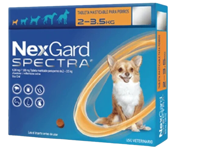 Nexgard Spectra 3 pastillas 2-3.5 kg