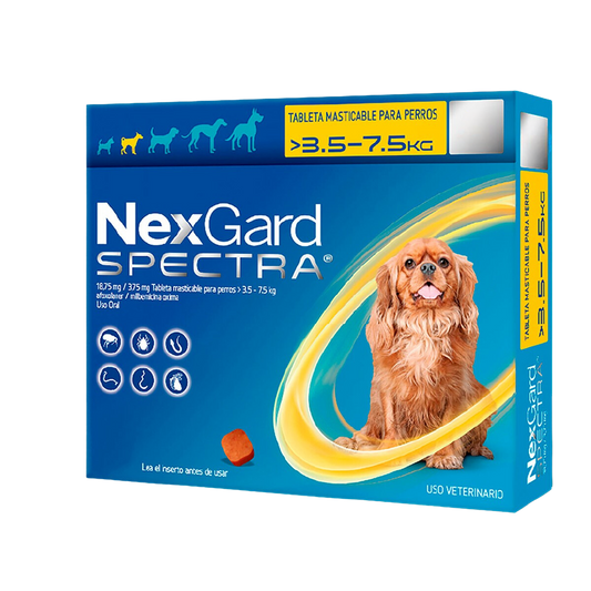Nexgard Spectra 1 pastilla 3.5-7.5 kg
