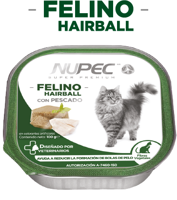 4x Nupec Alimento Húmedo Felino Hairball con Pescado
